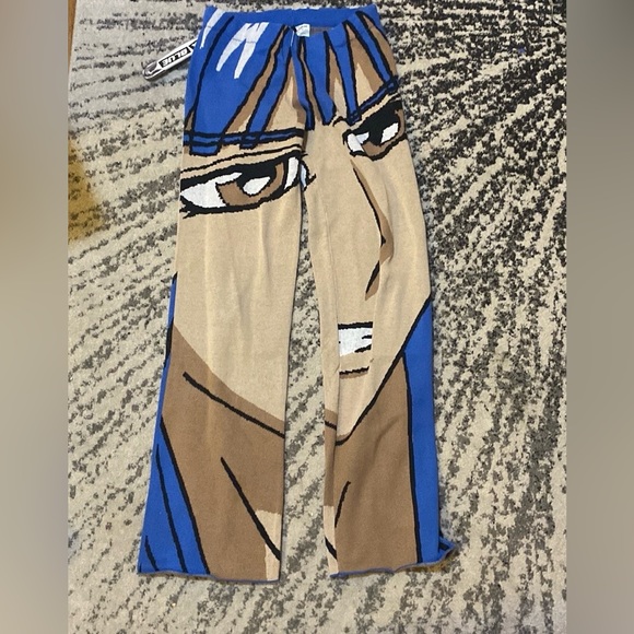 1XBLUE SSENSE Exclusive Blue Anime Lounge Pants size M - Picture 3 of 4